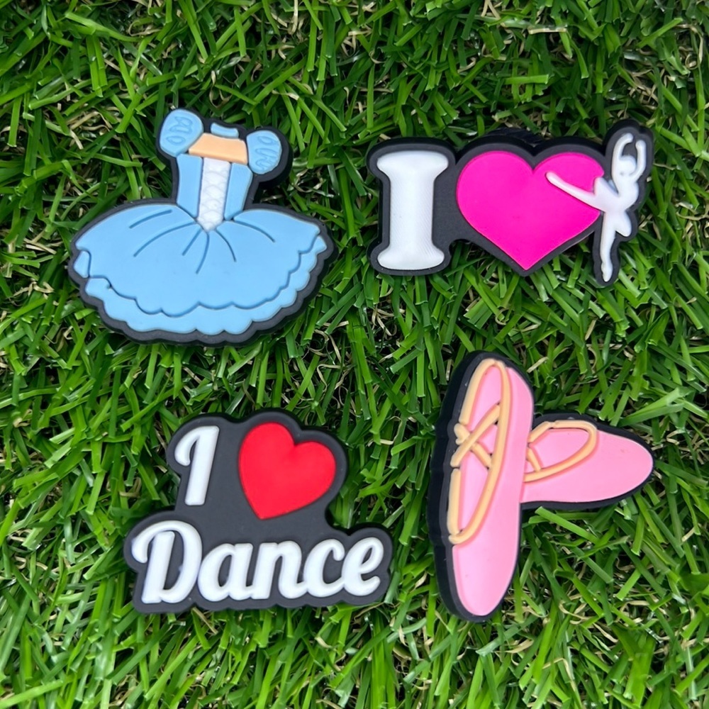 NEW - 4 Ballet Croc Shoe Charms